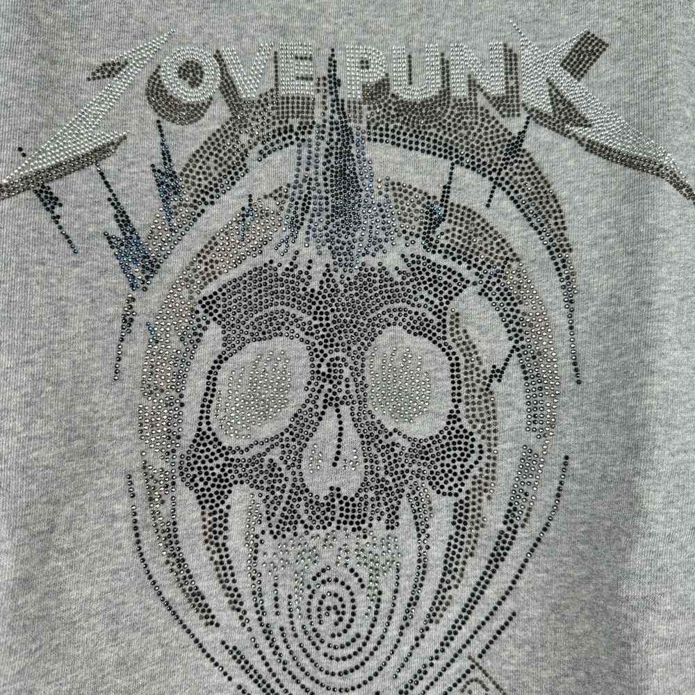 Zadig & Voltaire Clipper Love Punk Hooded Sweatshirt. NWT Grey - Picture 8 of 13